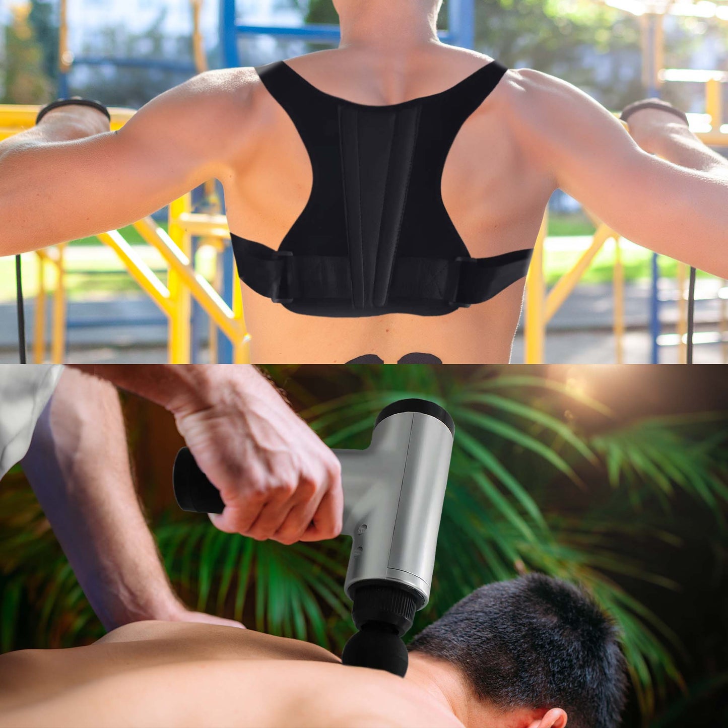 Adjustable Posture Corrector & Professional Massage Gun-2